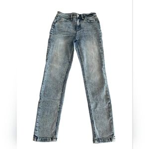 ​Flying Monkey Runner Acid Wash High Rise Stovepipe Jeans 26 Grunge Core Cropped